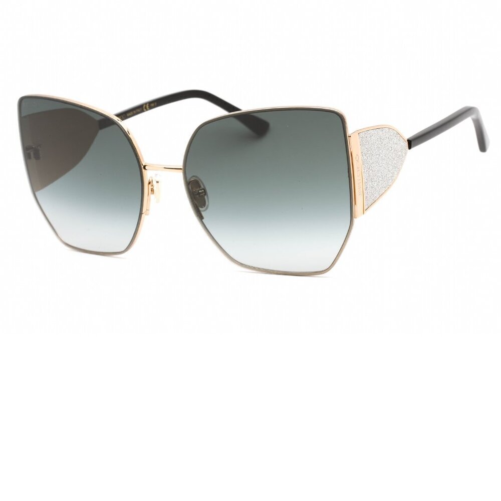 Jimmy Choo Black and Gold River Sunglasses Brand New in Case